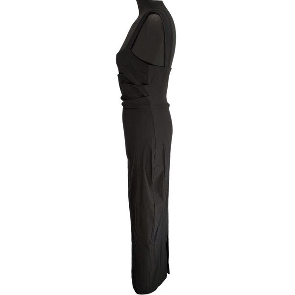 Czarna Sukienka Ołówkowa VESPER Elegancka Midi Rozmiar 38 - zdjęcie 2