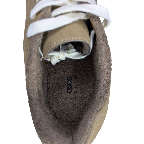Oliwkowe zamszowe sneakersy męskie ASOS Retro Rozmiar 45 - zdjęcie 2