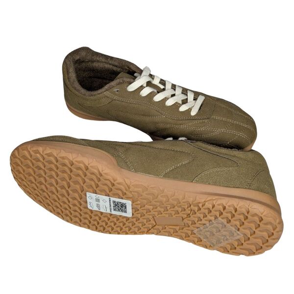 Oliwkowe zamszowe sneakersy męskie ASOS Retro Rozmiar 45 - zdjęcie 7