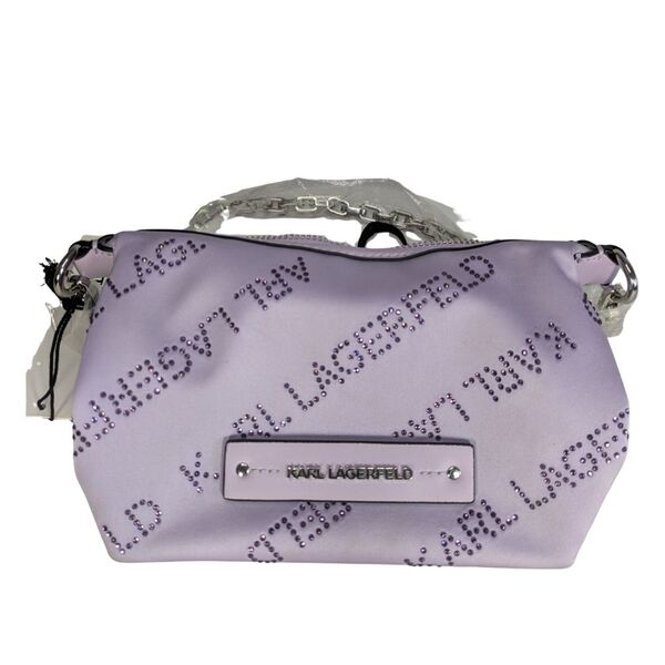 Fioletowa Torebka Mini HOBO KARL LAGERFELD Crystal Rozmiar One Size
