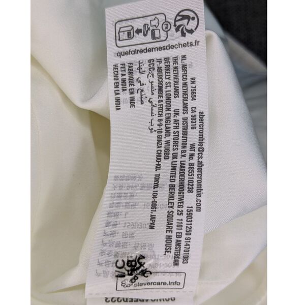 Abercrombie & Fitch Sukienka Midi Elegancka Ecru z Róźą Rozmiar L - zdjęcie 10