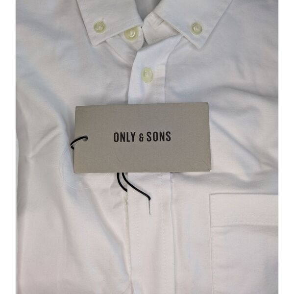 Biała Męska Koszula Slim Fit Oxford ONLY & SONS Rozmiar L - zdjęcie 10