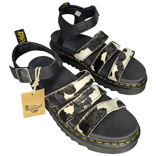 Damskie Sandały na Platformie Dr. Martens Blaire z Włosiem Cow Print Rozmiar 43