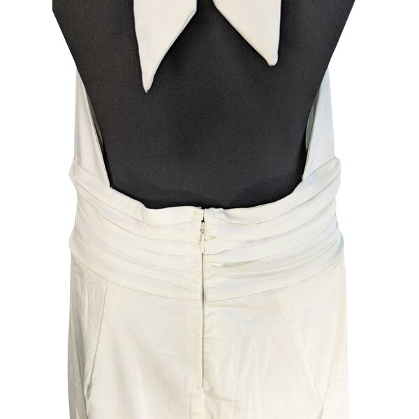 Abercrombie & Fitch Sukienka Midi Elegancka Ecru z Róźą Rozmiar L - zdjęcie 9