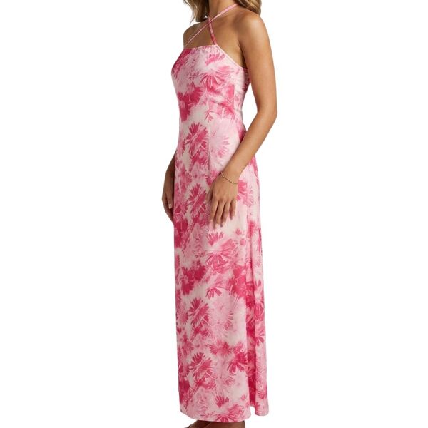 Różowa sukienka maxi VERO MODA w kwiatowy wzór Rozmiar 36