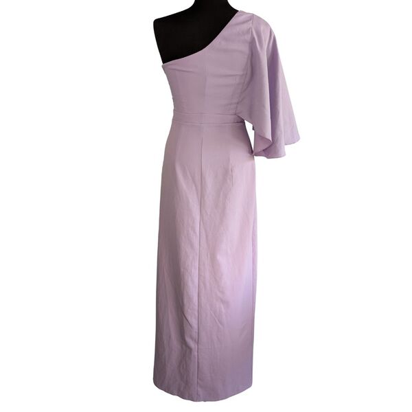 Liliowa sukienka wieczorowa maxi TRENDYOL na jedno ramię Rozmiar 36 - zdjęcie 6