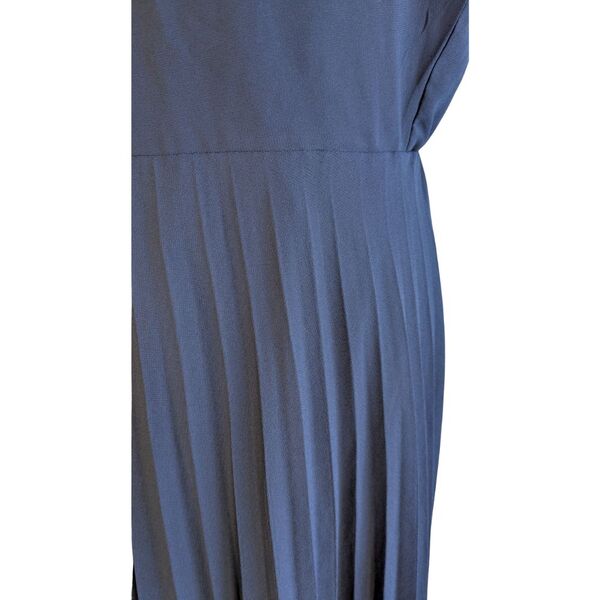 Granatowa Sukienka Midi Plisowana ASOS DESIGN Halter Rozmiar 42 - zdjęcie 7