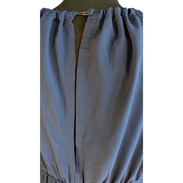 Granatowa Sukienka Midi Plisowana ASOS DESIGN Halter Rozmiar 42 - zdjęcie 8