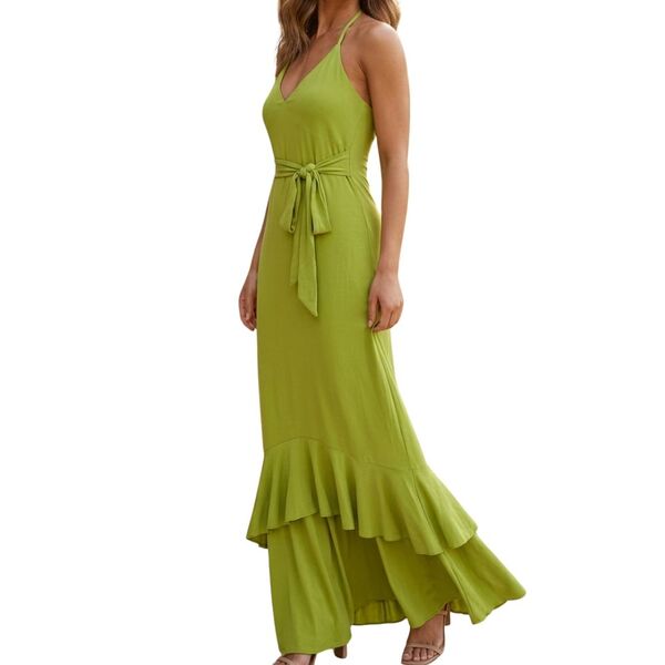 Trendyol Sukienka Maxi Wieczorowa Yag Yesil Rozmiar 40