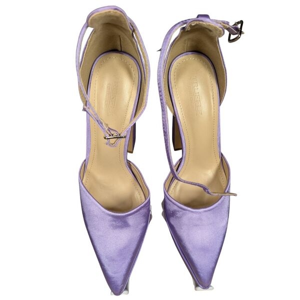 Fioletowe Satynowe Czółenka Na Platformie Truffle Collection Rozmiar 39 - zdjęcie 6